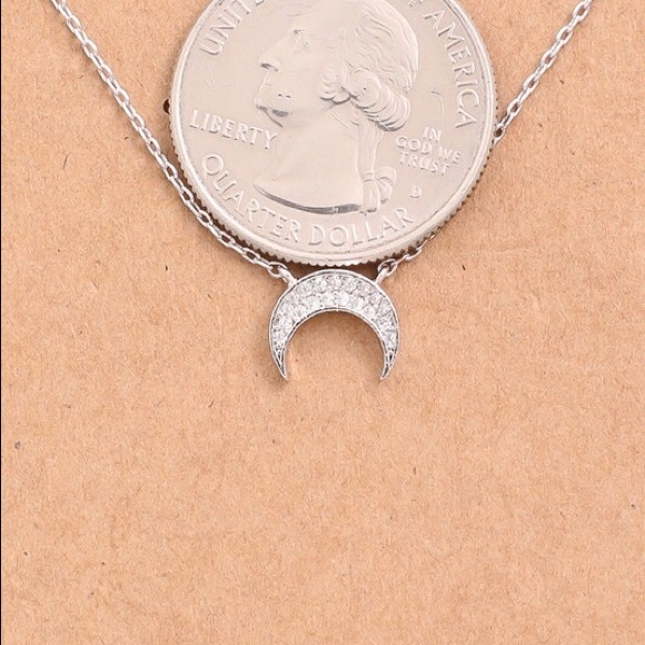LAST ONE! Tiny Crescent Necklace - Picture 2 of 3